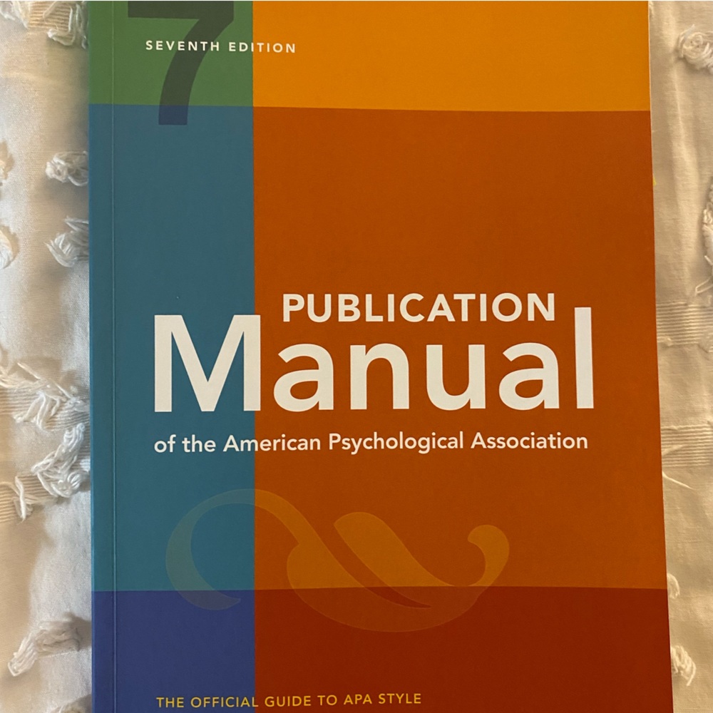 Publication Manual of APA. 7th edition